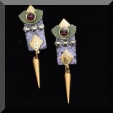 J169. Mixed media ampersand earrings. - $18 